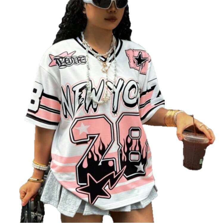 Women's Fashion Ins Style Personality Hot Girl Letter Print Loose Trendy Short Sleeve T-Shirt B5