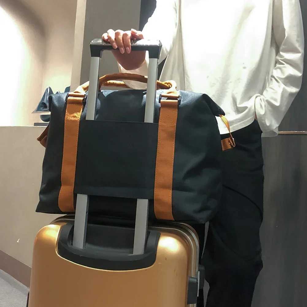Luggage Travel Bag Portable Carry on Luggage Large Capacity Sports Gym Bags Zipper Pocket for Hiking Camping for Beach Swimming W250618