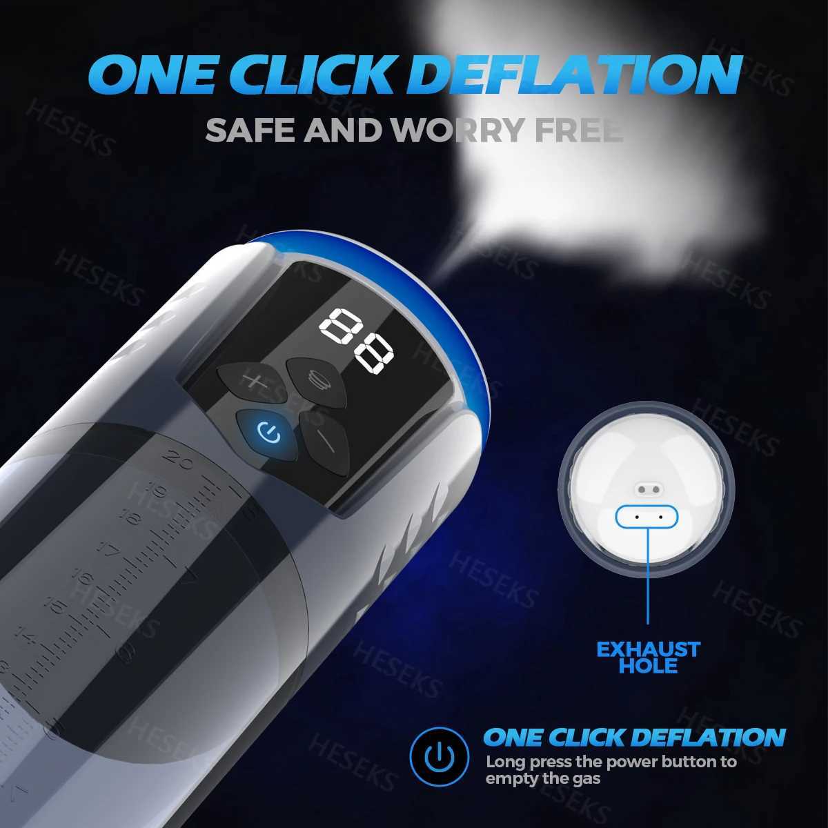 HESEKS Automatic Electric Penis Pump Sex Toy for Men Masturbator Adult Male Penis Enlargement Vacuum Pump Penile Enhancer 18+ W250618