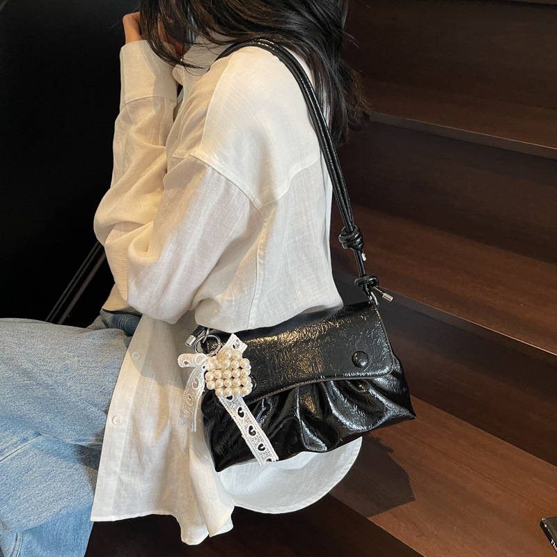 Free shipping designer Summer Trend Wrinkle Hot Style Small Square Bag for Women 2025 New Versatile Stylish Shoulder Bag Niche Fashion Underarm Bag