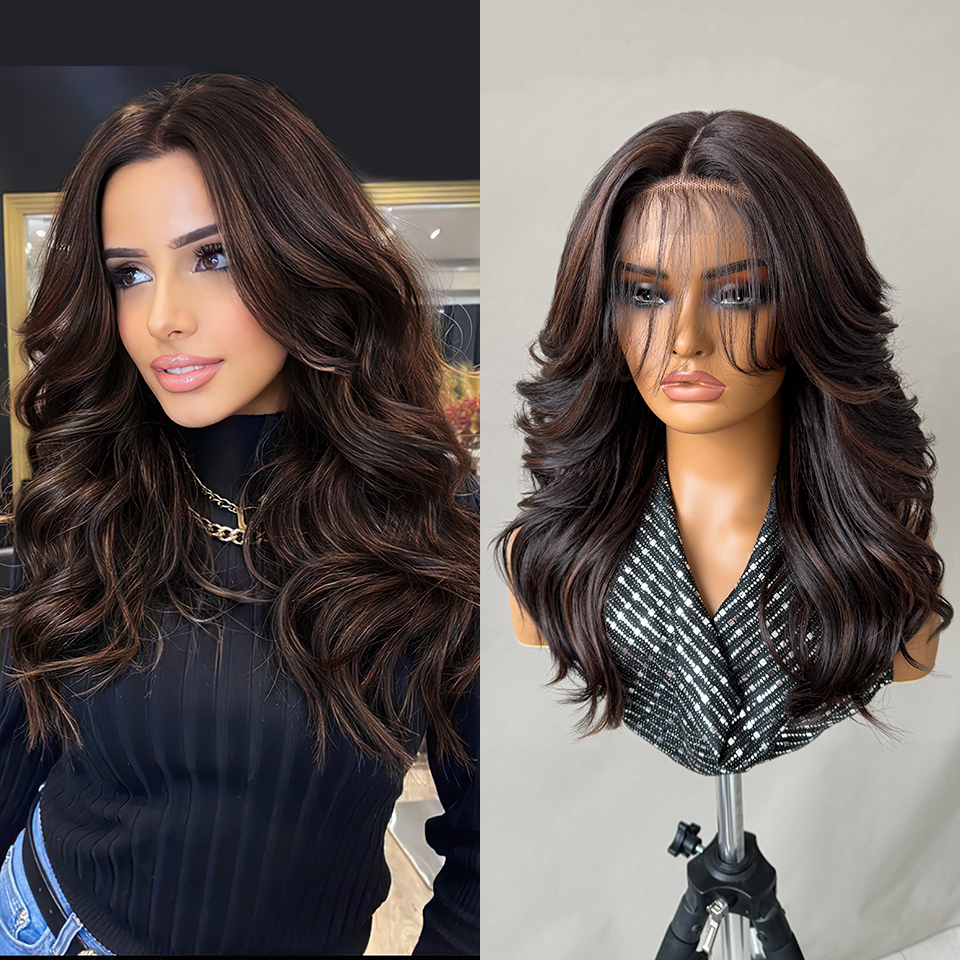 Wigs Human Hair Hot Fashion Genie Premium Deep Wave Natural Headband Glueless Synthetic Blonde HD Swiss Lace Front Curls Wigs
