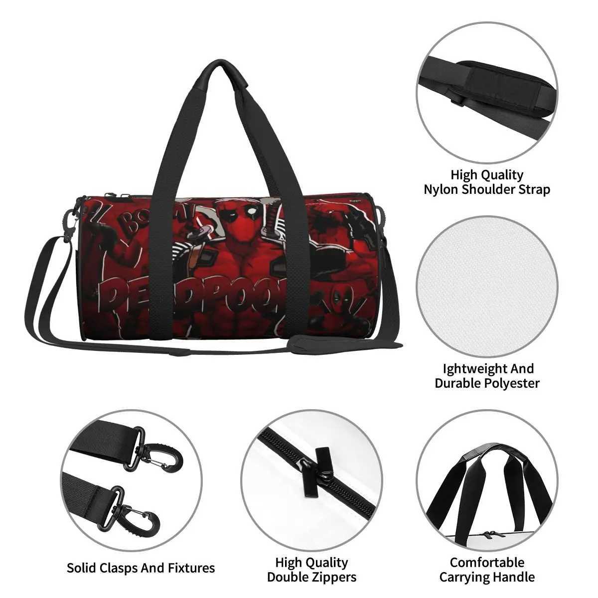 Deadpools Super Heroes Seyahat antas Yoga Spor antas ift Tasarm Byk Kapasiteli Vintage Spor Fitness antalar Su Geirmez El antalar W250618