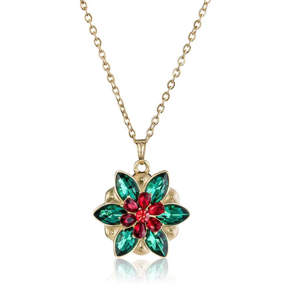 Harong New Fashion Crystal Flower Anastasia Womens Necklace Vintage Elsa Princess Together in Paris Pendant Cosplay Jewelry W250618