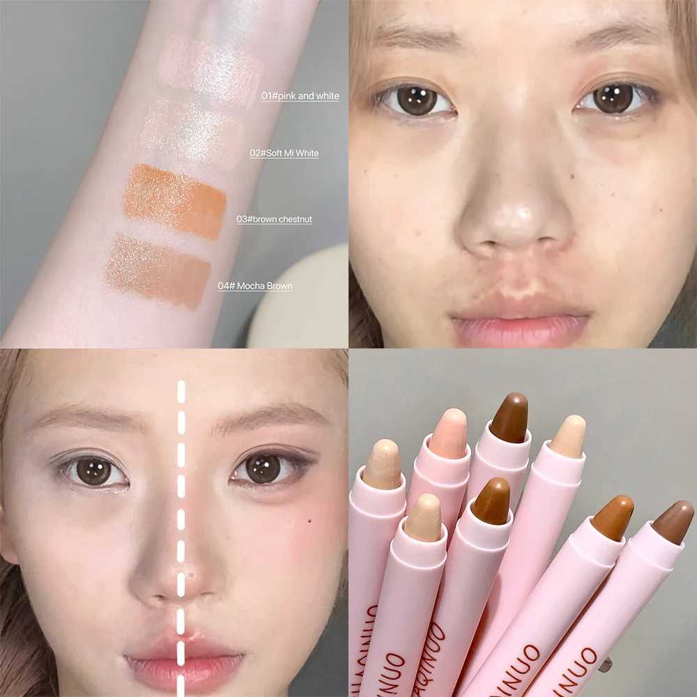 Contour Stick Cream Bronzer Highlighter Makeup Stick for Face Easy to Blend Long Lasting Natural Makeup 3D Nose Shadow Repair XJ250618