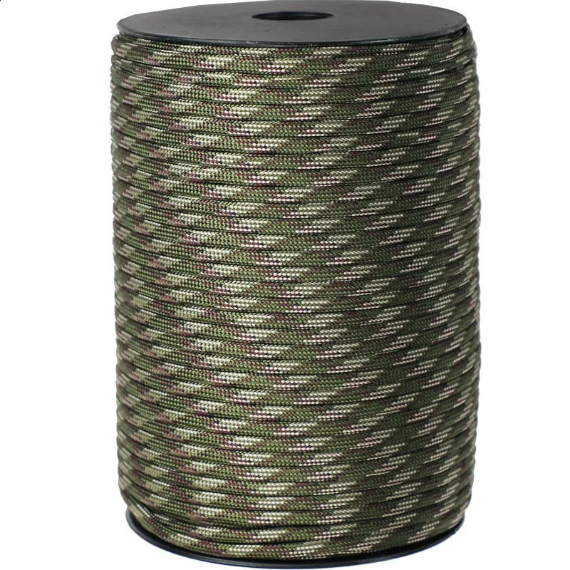 100M 550 Military Standard 9Core Paracord Rope 4mm Outdoor Parachute Cord Survival Umbrella Tent Lanyard Strap 250611