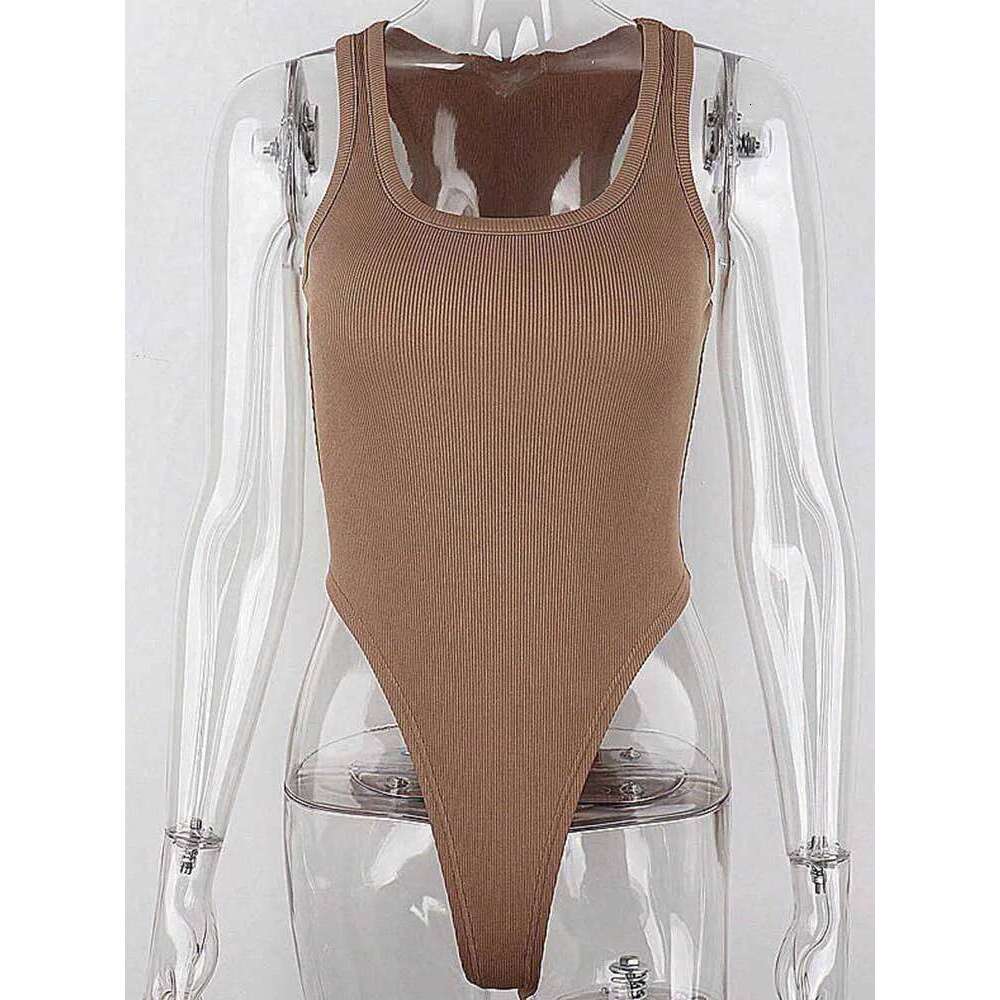 Sleeveless Knit Bodysuit 2024 Hot Summer Sexy Bodycon Off Shoulder Halter Tops Casual Street Bodice For Women Clubwear