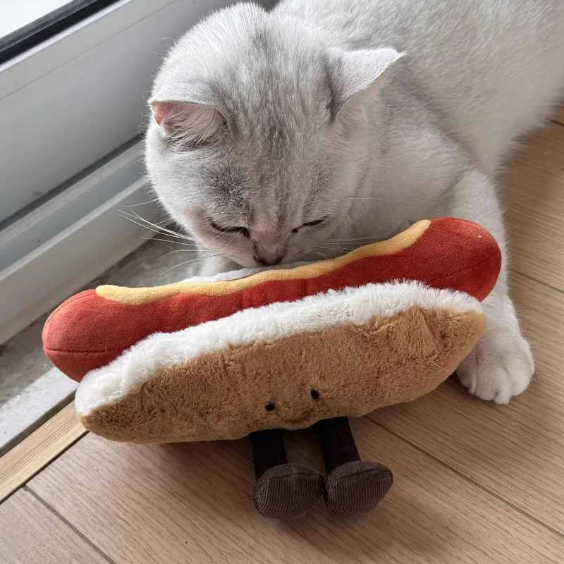 Jelly Cat 11cm Hot Dog Doll Food Series Cat And Dog Interactive Bite Play Toy Decorations Female Christmas Pet Gift W250618