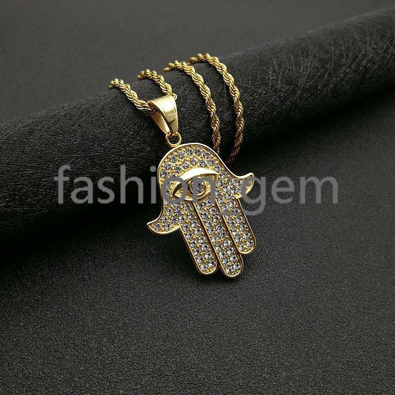 High Quality Hip-hop Moissani Hasma Mens Pendant Necklace 925 Silver Electroplated Gold Exquisite Jewelry