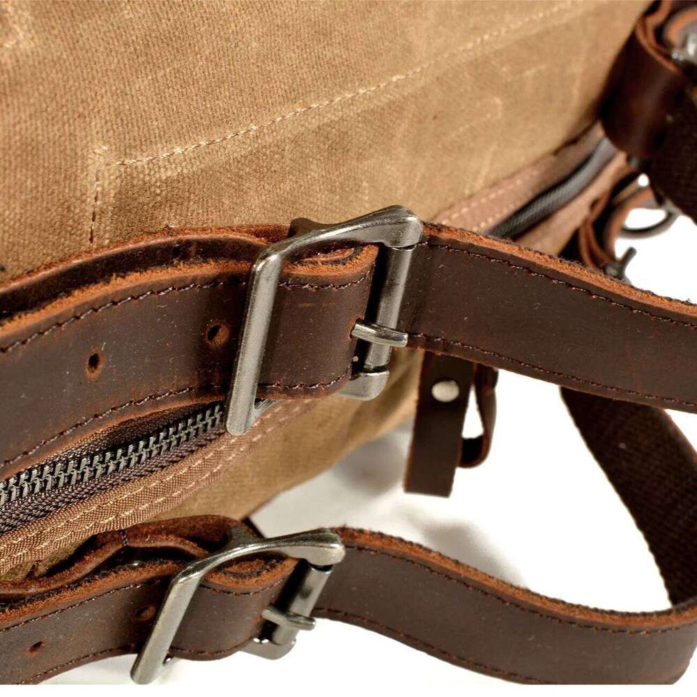 military style do old thick oil wax canvas carryon duffel large capacity outdoor sports retro travel bag