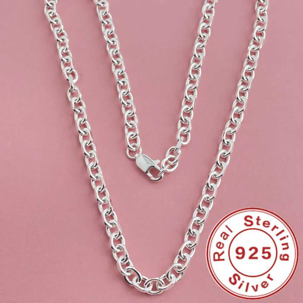 925 Sterling Silver Necklace 5.5mm Wide 45-60cm for Boys Girls Women Fine Jewelry for Wedding Party W250618