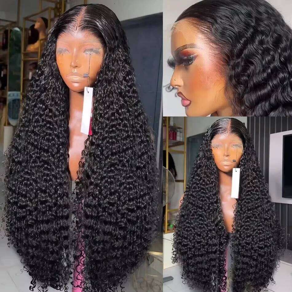 Wigirl 40 Inch Deep Wave Frontal 13x6 HD Brazilian Curly Wigs Lace Front Human Hair Wig For Women