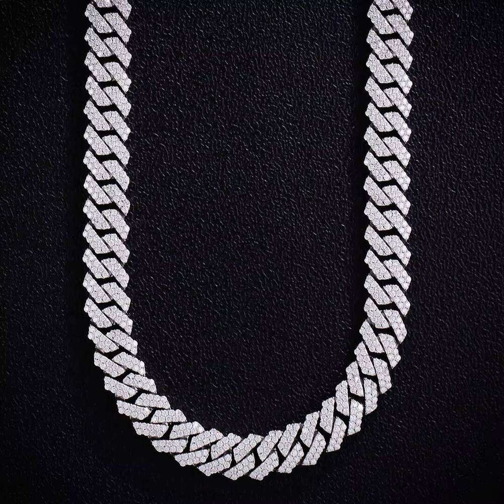 10mm Cuban S Sier Moissanite Hip Hop Necklace