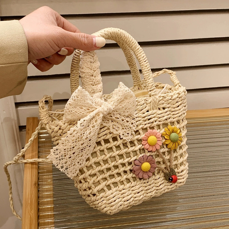Free Delivery Designer Imitation Rattan Woven Bag, Fashionable And High-end Women's Backpack, Retro-style Luxury Bag, Printed Shoulder Bag For Wo