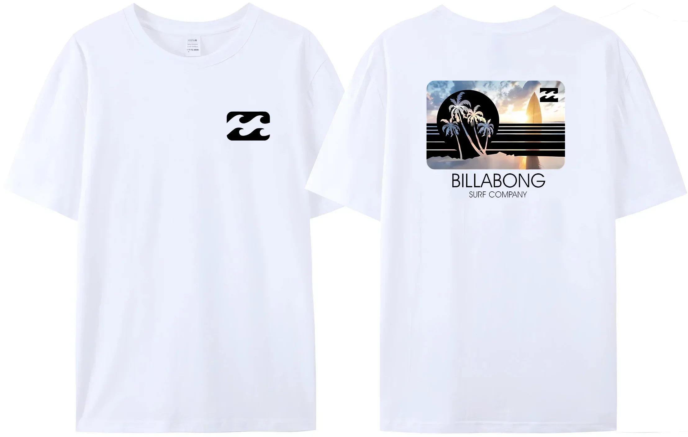Wave New Men's and woman's Summer T-shirt Double Sided Printing High Quality Casual Top Tees