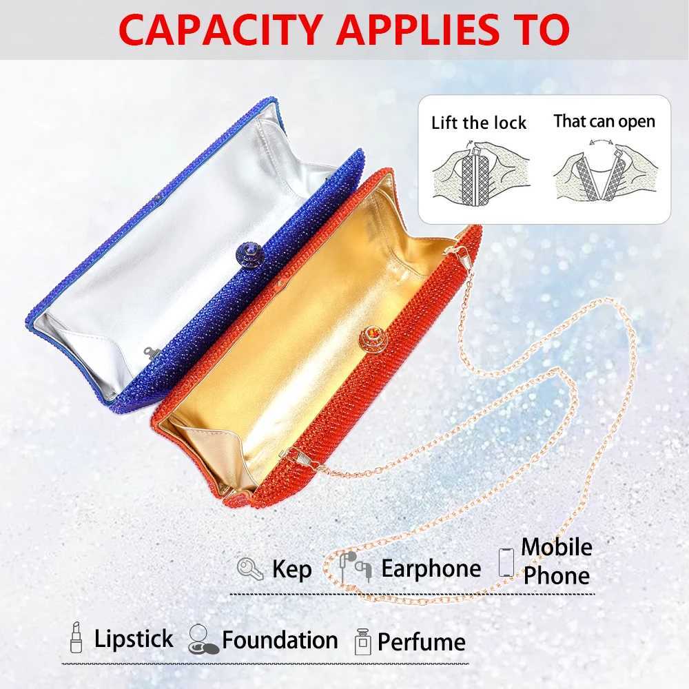 bag clutch Womens bags gold silver Coffee Handbags purse women Square bags Diamond Evening Bag Banquet Wallet Z250618