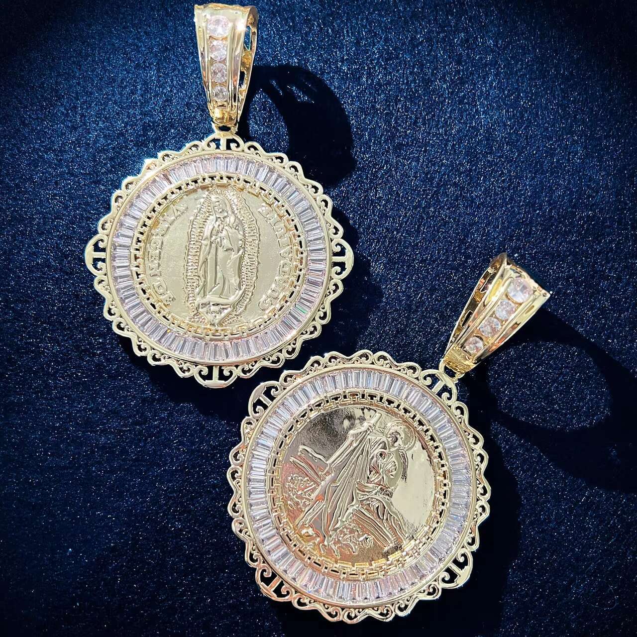 New 925 Sterling Silver VVS Moissanite Diamond Jesus Cross Pendant Mens Custom Iced out Hip Hop Jewelry