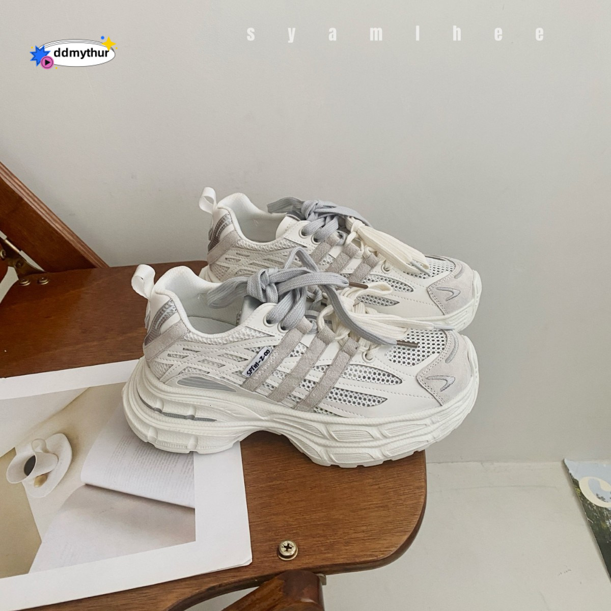 Petite 9cm Invisible Height Increasing Dad Shoes for Women 2025 Summer New Versatile Breathable Thick Sole Casual Sneakers ddmythur