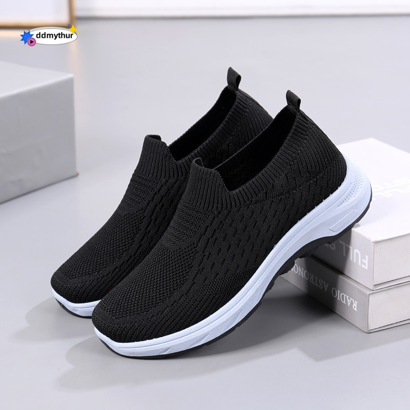 Sneakers 2024 Spring New Flyknit Mesh Breathable Casual Fashion Women's Shoes ddmythur