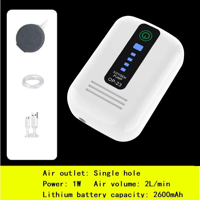 Portable Usb Oxygen Pump Oxygen Compressor Rechargeable Air Pump Aquarium Fish Tank Outdoor Fishing Accessories Dropship 250613