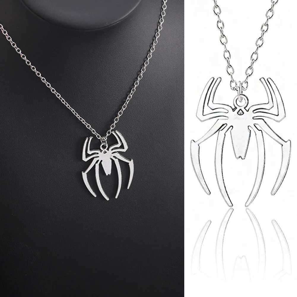 1 PC Stainless Steel Simple Personalized Spider Pendant Necklace Men And Women Fashion Party Jewelry Gift W250618