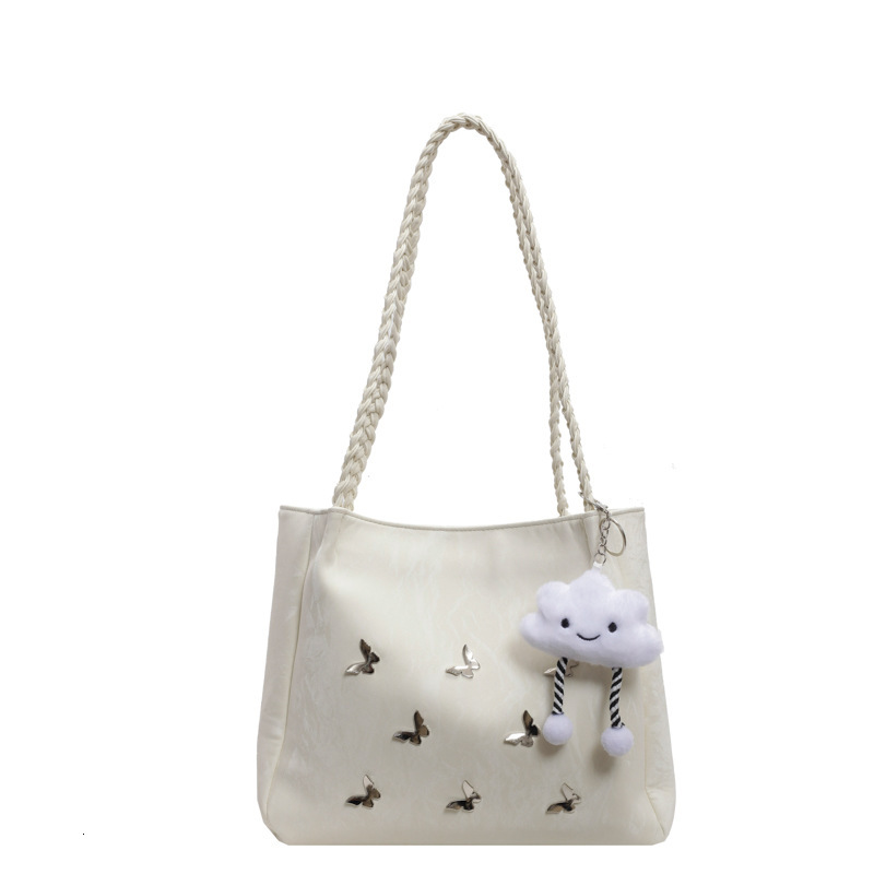 Free shipping designer Bag Butterfly Tote Bag Large Capacity Bag 2025 New Versatile Woven Bag Shoulder Bag Student Underarm Bag