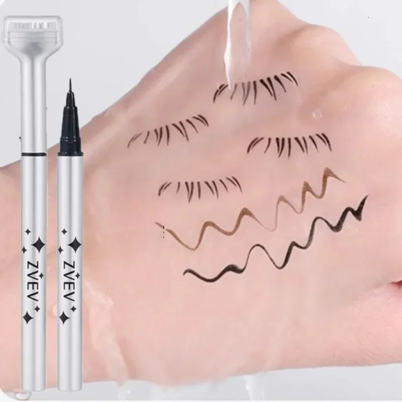 Lower Eyelash Stamp Set Waterproof Eyelash Seal Tool Eyeliner Pen Easy To Use Quick Dry 0.01mm Tip Lower Lash Stamp with Ink 250618