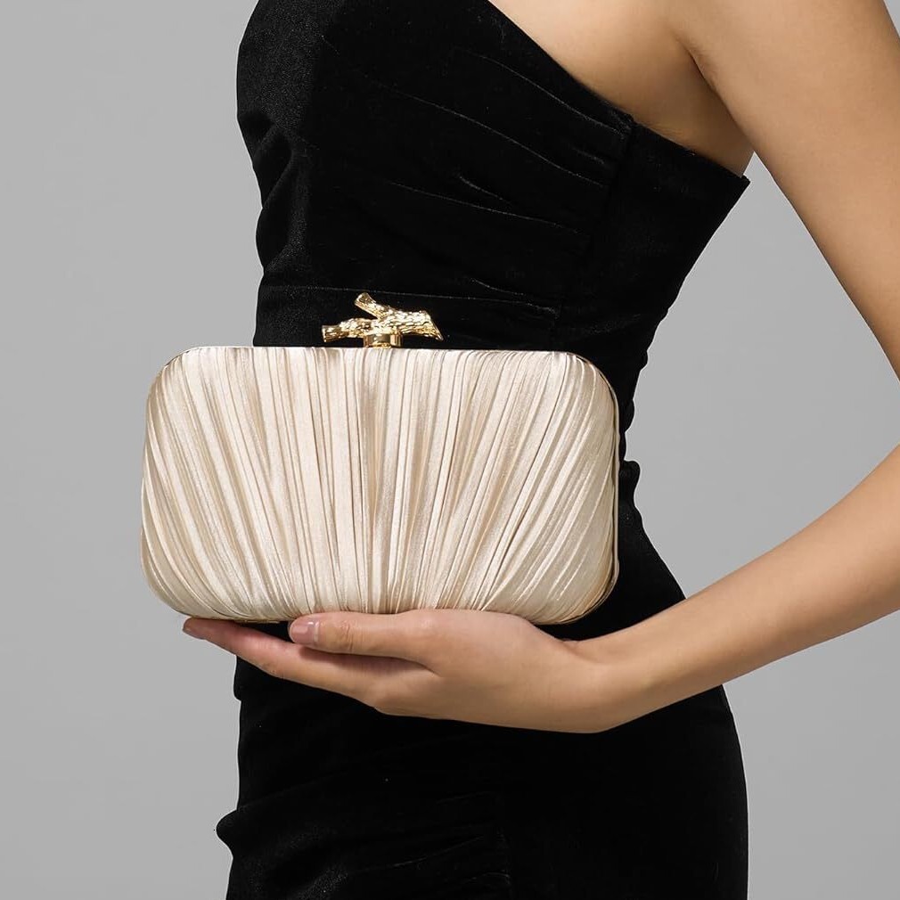 Free Shipping For Designers 2025 New Cross-border Pleated Clutch Luxury Bag Evening Bag Banquet Bag Women's Socialite Evening Dress Bag Wedding E