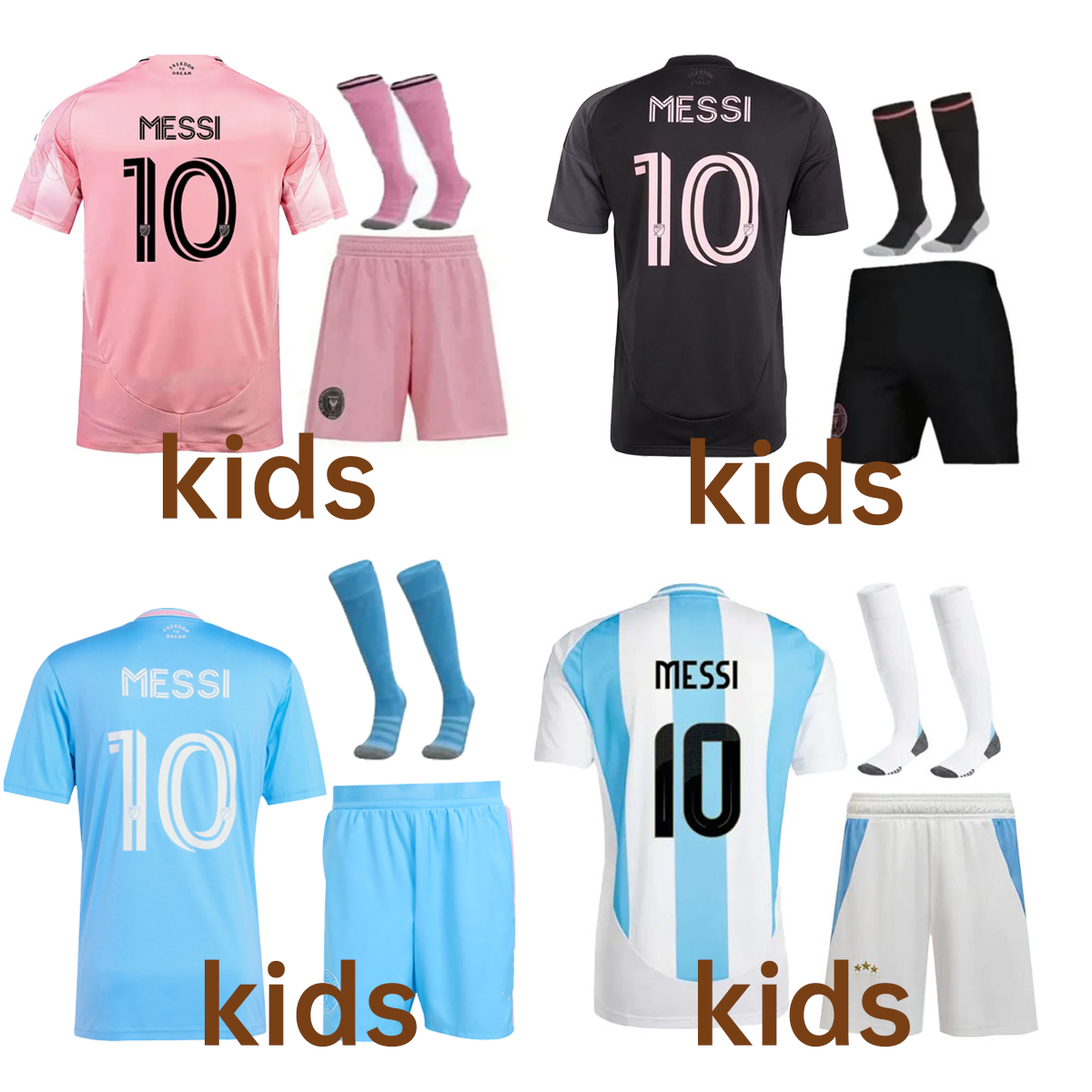 MessiS Kids Football Kits - Soccer Jerseys for Ages