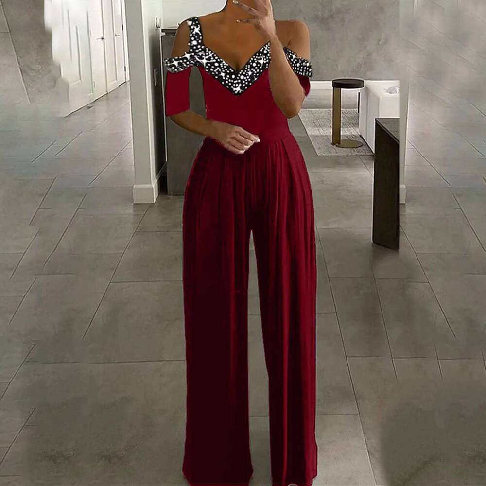 Wear Women Solid Color Print Vest High Waist Slim Wide Leg Pants Jumpsuit Playsuit Casual Loose Sleeveless Cotton Linen Jumpsuits