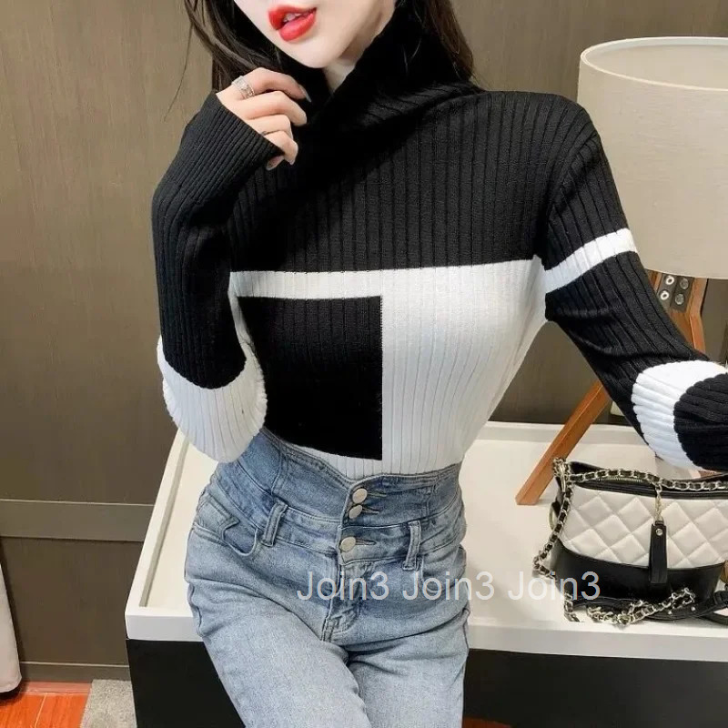 Turtleneck Hot Sale Winter Ladies Pullovers Fall Womens Knit Sweater Warm Wear To Work Original Elegant All Cheap Basic Top