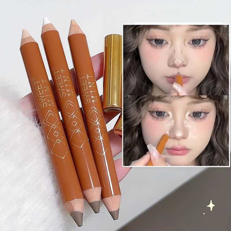 2 in 1 Face Contouring Stick Matte Highlighters Nose Shadow Cream Double-ended Facial Contour Stick Lasting Face Makeup Cosmetic XJ250618