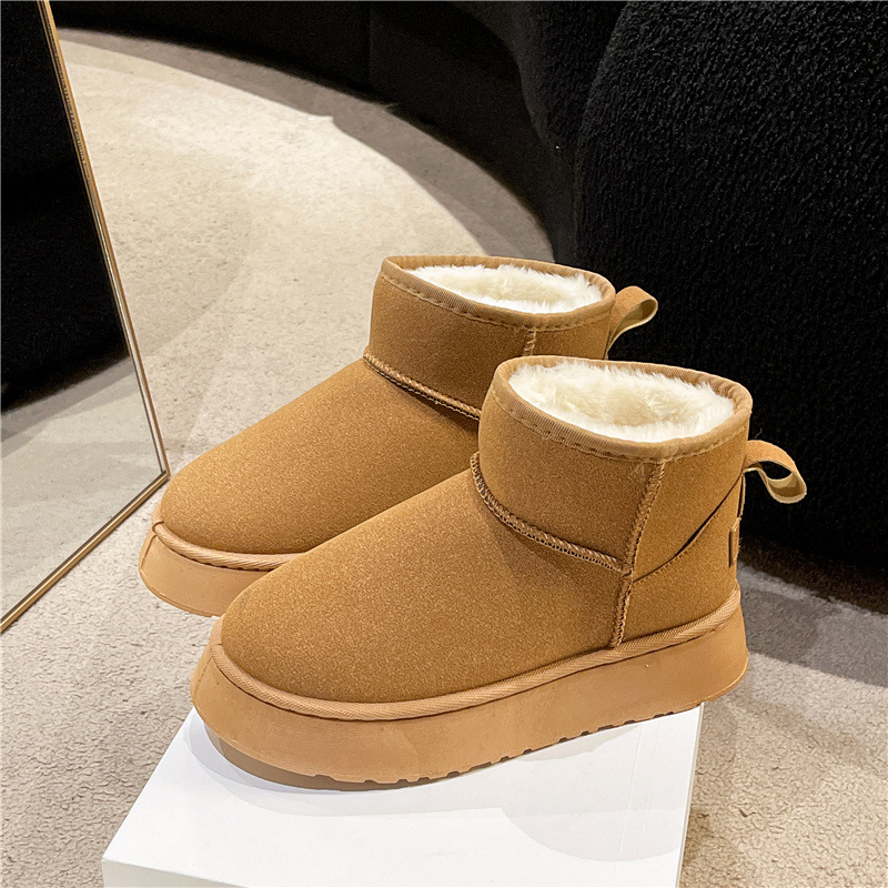 hot Free shipping designer Boots for woman winter cotton shoes keep warm anti slip Ankle Boots Fashion casual classic snow boots black brown