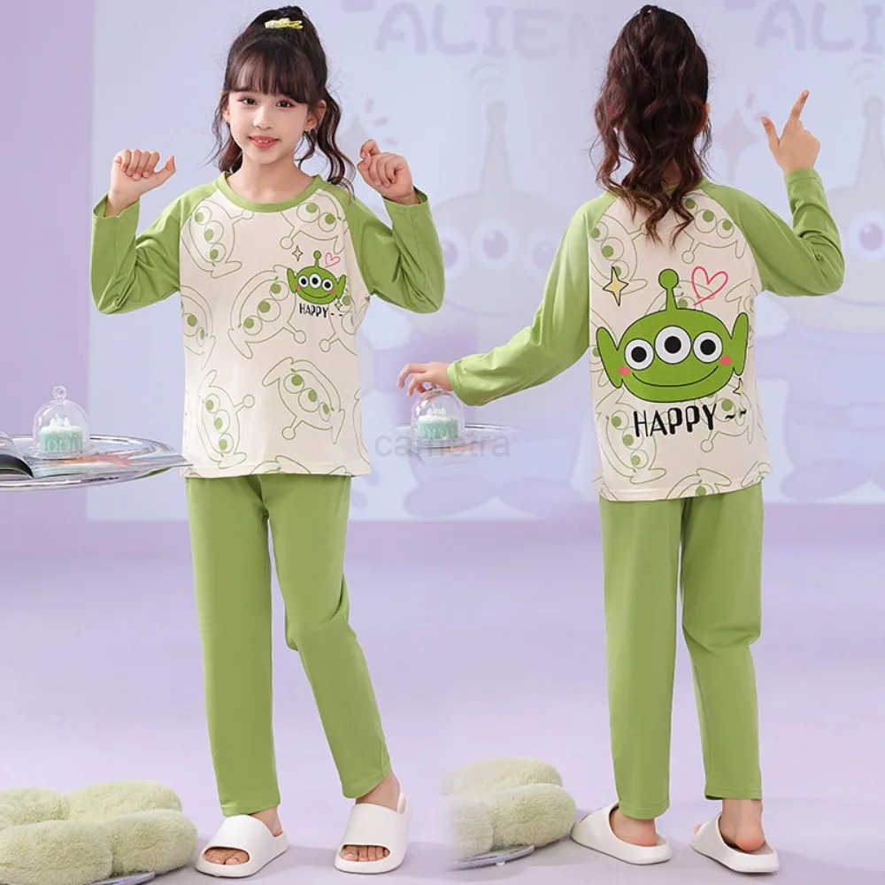 Sanrio Pattern Print Children Pajama Sets Soft O Neck Comfortable Kids Pajamas Suit Causal Loose Breathable Boys Girls Sleepwear XJ250618XJ250618