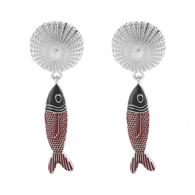 Fish Pendant Earrings Minimalist Style Bohemian Simple Fashion Earrings For Womens Summer Beach Holiday Female jewelry 250617