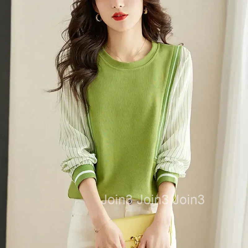 Pullovers Korean Round Neck Green Womens Sweatshirts Sweat-shirt Harajuku Fashion Sport Aesthetic High Quality Female Top E Emo