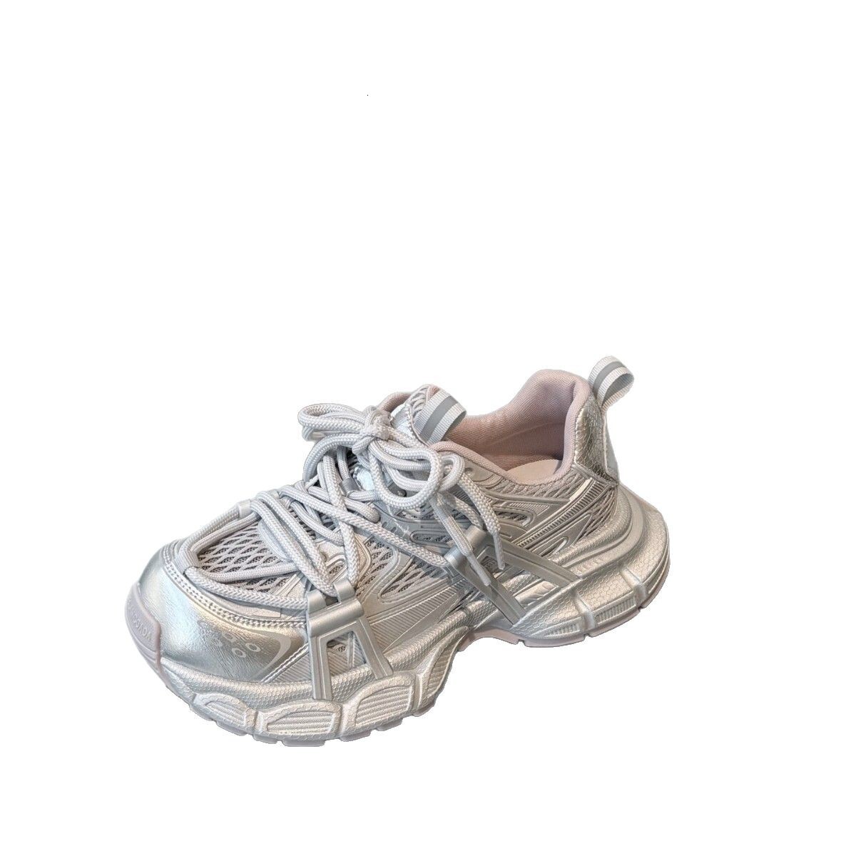 Genuine Leather Thick-Soled Dad Sneakers for Women 2025 Spring New Mesh Breathable Height-Increasing Soft-Soled Lightweight Sports Casual Shoes ddmyth