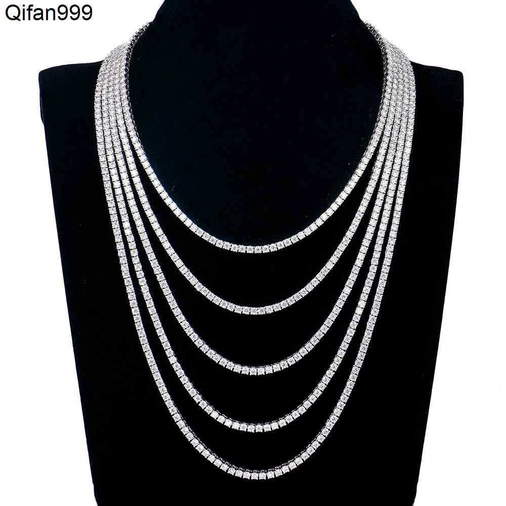 Special Promotion Women Men Gra Certified S925 Silver Vvs Diamond Mossanite Jewelry Tennis Chain Necklace Moissanite for Gift