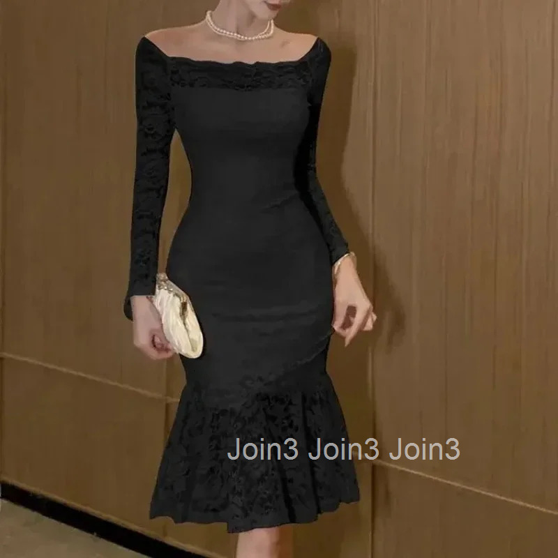 Tight Sexy Coquette Clothes Corset Bodycon Dresses for Women Y2k On Sale Clearance Full New Features of Woman Long Sleeve Dress