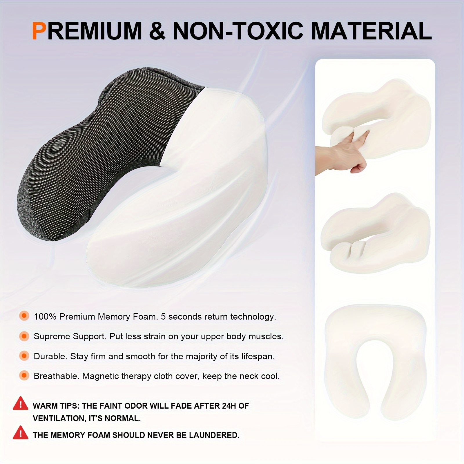 New hooded shading U-shaped pillow travel portable aircraft neck protection memory cotton pillow lunch break neck protection U-shaped pillow.