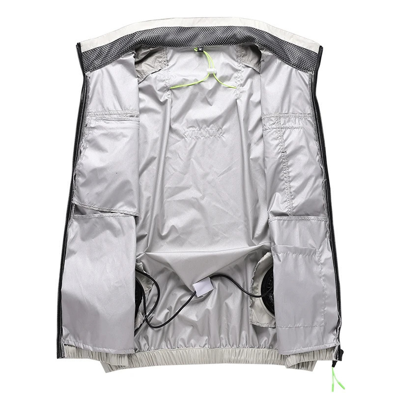 Summer Cool Vest Wearable Cooling Fan Airconditioned Clothes Usb 13 Hours For Outdoor Work Fishing Short Sleeve 250617