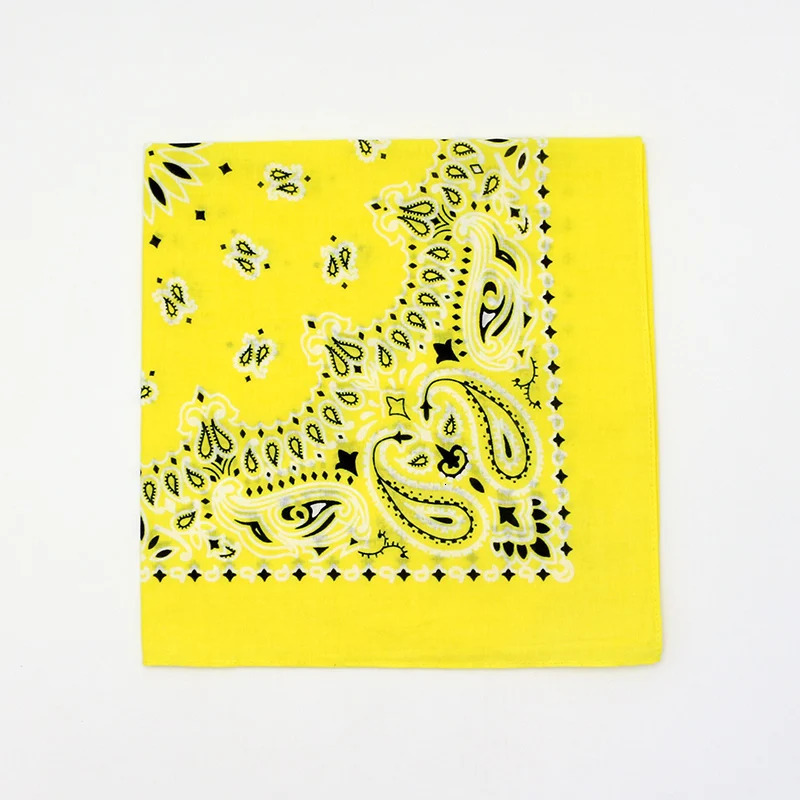 Bright Spring Summer Color Paisley Headscarves Cotton Bandana For Women Girl Heawear Pink Rose Yellow Orange Hair Bands 250617