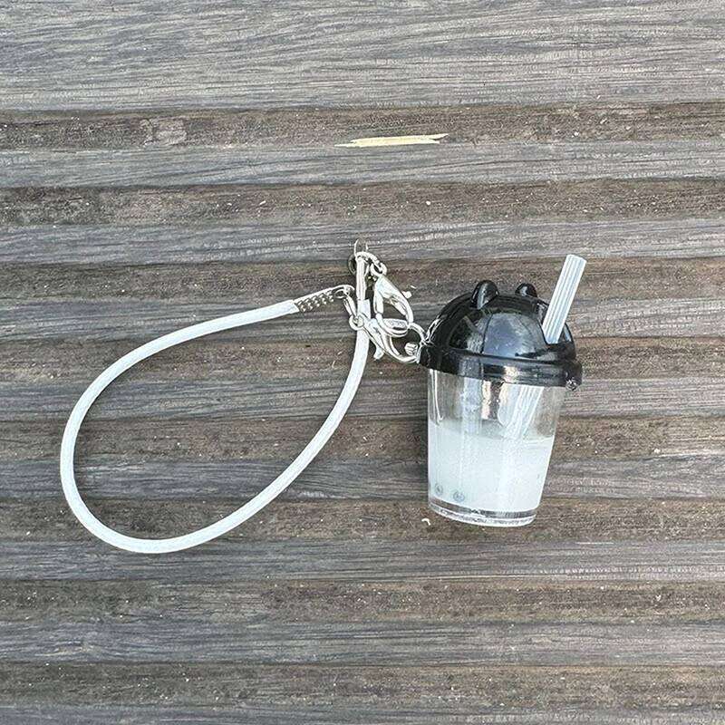 Labubu Bag Piece Dollhouse Mini Pearl Milk Tea Cup Model Pendant DIY Keychain Learning Scene Accessories Miniature Decoration
