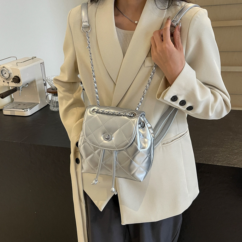 Free shipping designer Bag Quilted Chain Bag Small Bag Women Bag New Backpack Trendy Fashion Shoulder Bag Commuter Small Backpack