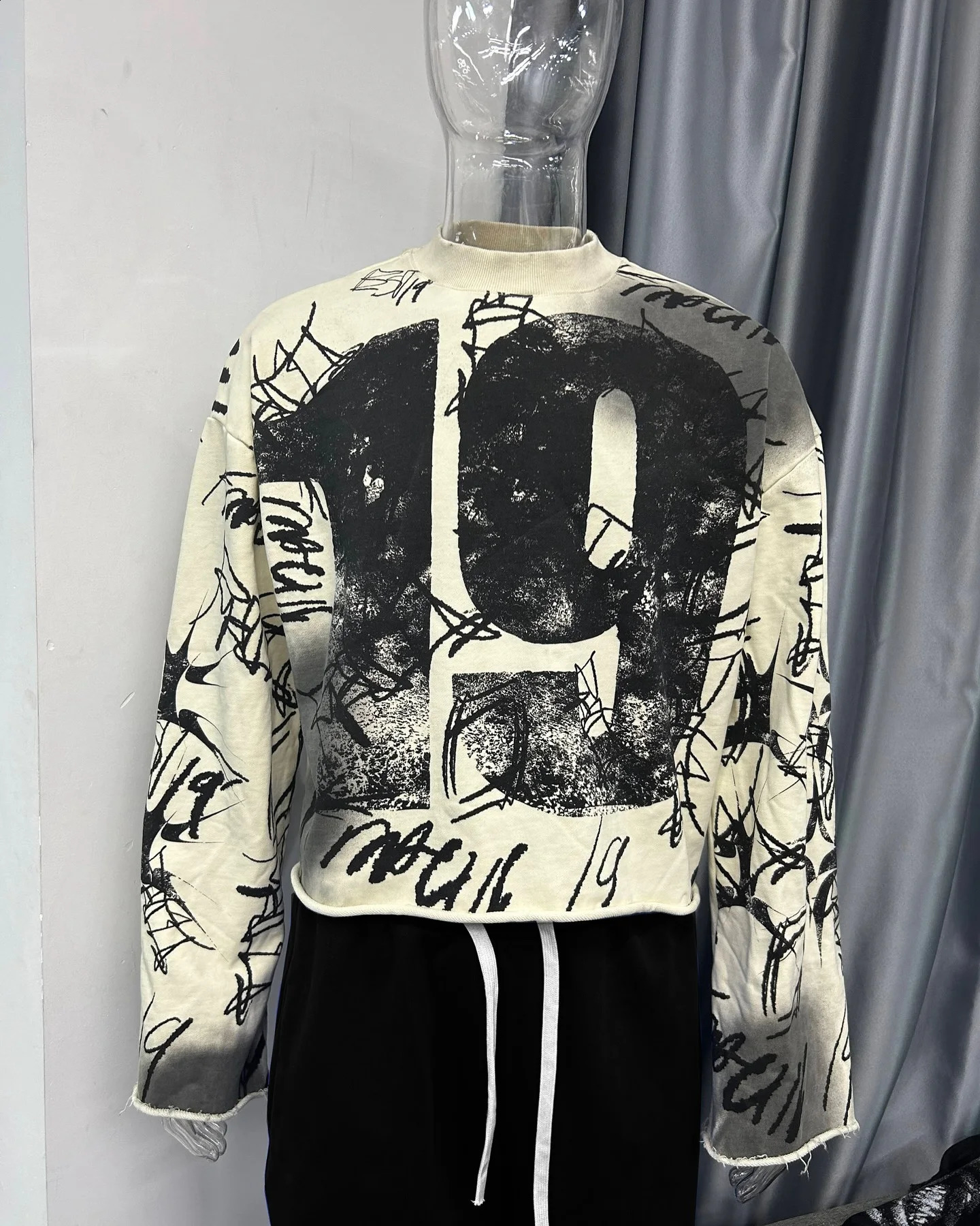 Y2K Men T Shirt vintage Print Graphic Gothic Long Sleeves Harajuku Oversized T Shirt Fashion Hip Hop Punk Casual Streetwear Tops 250617