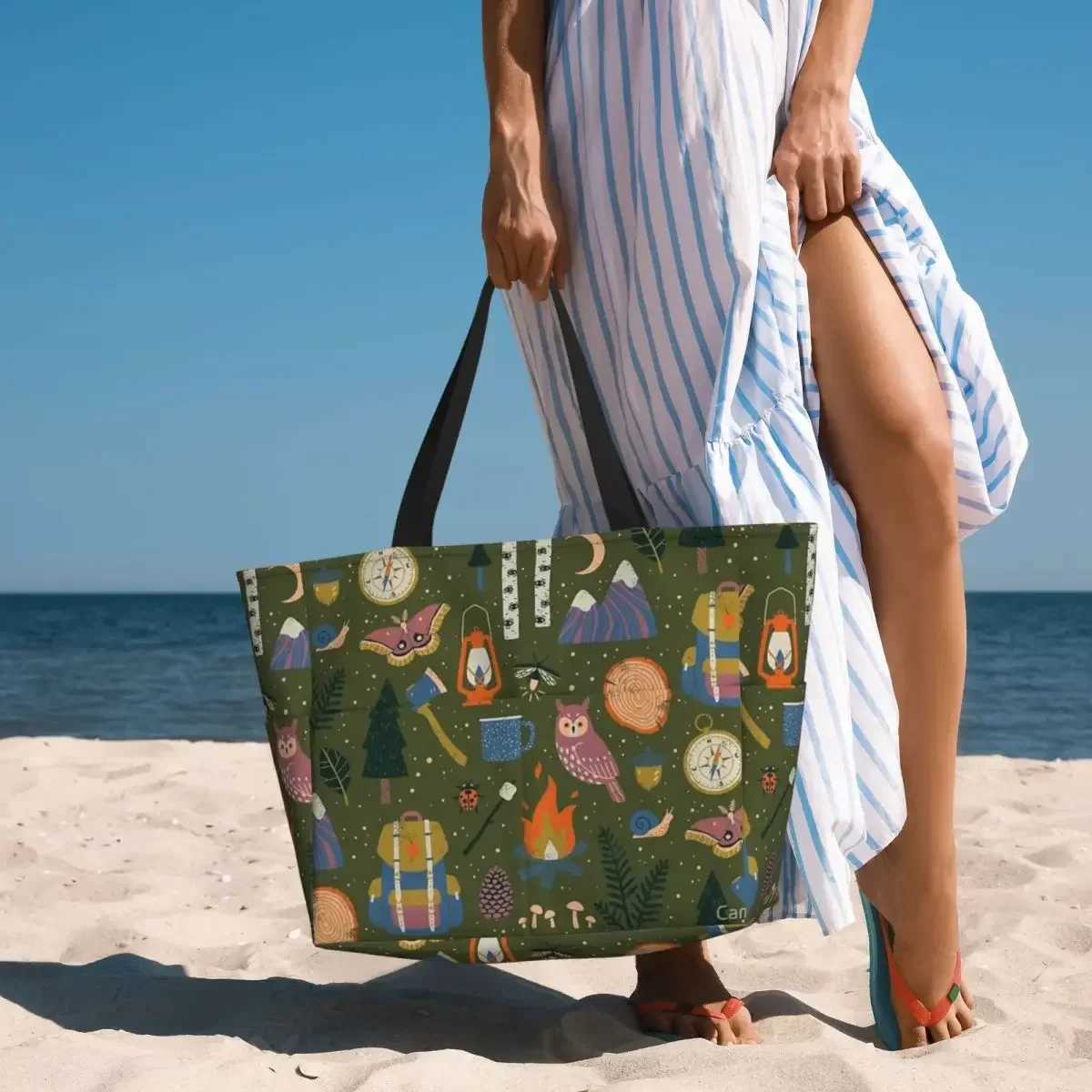 Into The Woods Beach Travel Bag Customizable Tote Bag for Adults Birthday Gift Multi-Style Pattern W250618