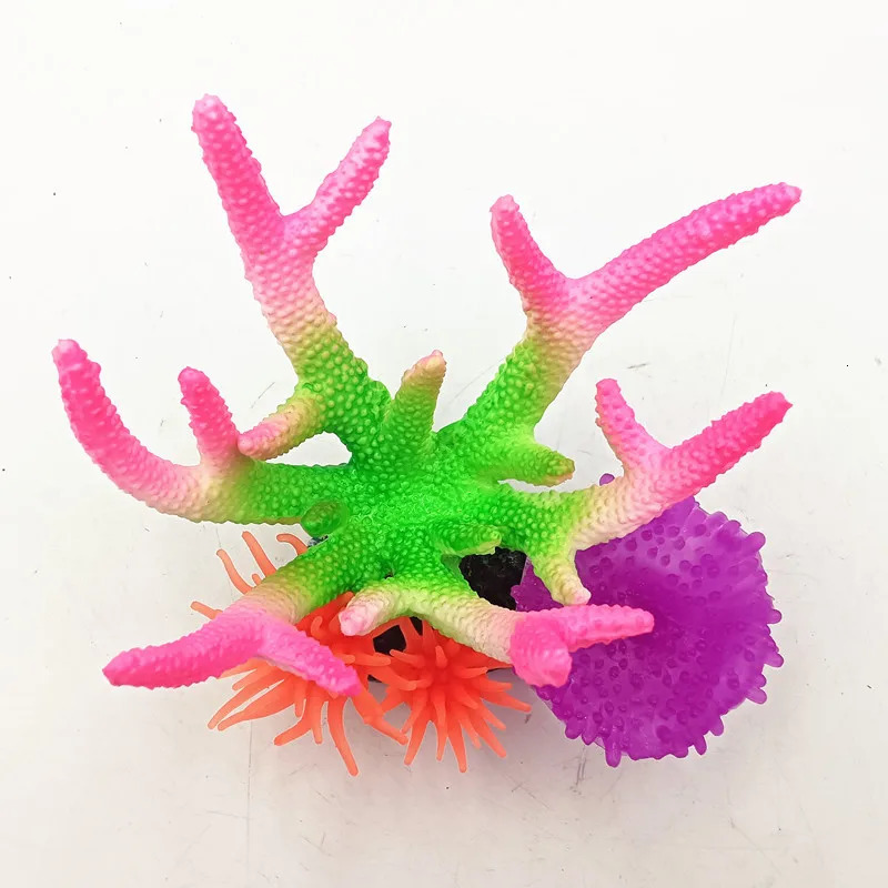 Artificial Fake Coral Fish Tank Decoration Aquarium Resin Silicone Simulation Colorful Coral Undersea Landscape Ornament 250613