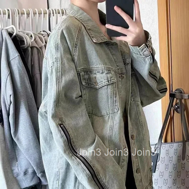 Vintage Long Sleeve Denim Jacket for Women 2025 New Arrivals Youthful Clothes Outdoor Cowboy Coat Woman Clothing Novelties In