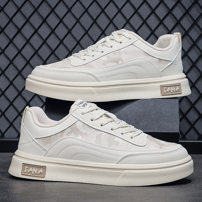 Designer Shoes, summer men's casual sneakers, trendy shoes, Korean version white sneakers, low-top lace-up, seasonal fashion sports shoes, free s