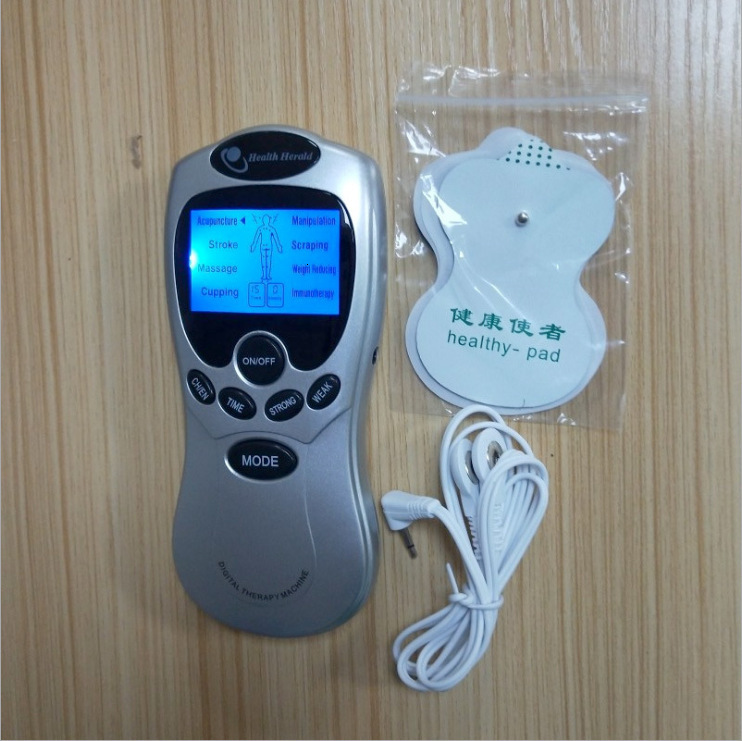 whole English key Dual input Electrical Stimulator Full Body Relax Muscle Massager,Pulse tens Acupuncture +20 pads LY191203