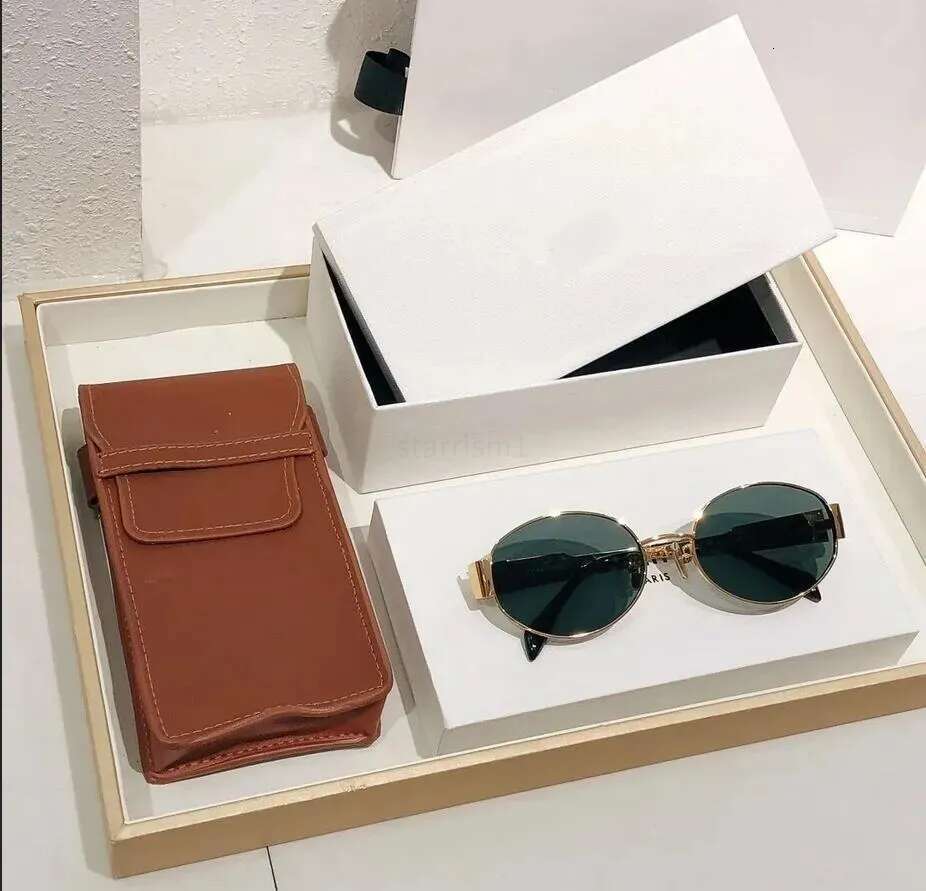 Sunglasses For Women Oval Frame Designer Sunglasses Fashion Retro Small Round Metal Frame Anti UV Sunglasses Mens Ladies Beach Driving Glasses